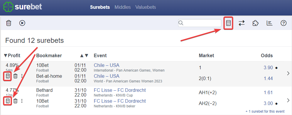 Two types of a calculator